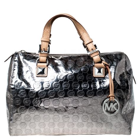 michael kors metallic purse cheap|michael kors silver wallet.